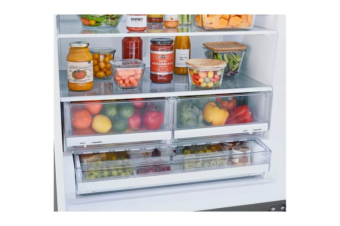 LG LRDCS2603S bottom-freezer refrigerator